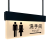 洗手间标识牌电梯指引牌导向牌亚克力男女厕所卫生间收银台指示牌 双面90x28cm-吊线