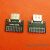 高清HDMI母座A型19Pin连接器USB接口镀金公座带PCB板排针 直排针