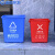 蓝鲸环卫【40L绿色厨余垃圾】新国标分类翻盖垃圾桶LJHW-N0025