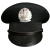 莱文格（LEVENGER）帽子黑色保安帽子物业保安大盖帽订制大檐帽带帽徽执勤帽 黑色+银色帽封带 55