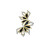 玛萨皇冠（MazaHonguan）珍珠胸针女黑色骑士系列胸针高档轻奢设计感欧美胸花别针 520情人节礼物璀璨金色
