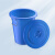 米奇特工 大号圆桶塑料水桶 带盖加厚储水桶 酒店厨房工业环卫物业垃圾桶 发酵桶 带盖（白色）50升