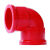 定制DYQTPVC红色弯头UPVC红管直接给水管加厚三通鱼缸水族专用件接头 50mm加厚弯头