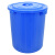中典 YJ-E087 水桶 圆形塑料桶收纳桶大号水桶酒店厨房环卫物业垃圾桶 蓝色60升