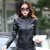 DAFY品牌皮衣女短款2022年春秋新款韩版皮夹克外套 黑色 5XL