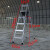 铝合金梯子可行走人字梯加厚焊接工程梯木工移动装修折叠铝梯 加固2米6级5kg 行走铝梯