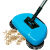 手推式新款吸尘器家用软簸箕套装组合扫把扫地机人扫头发拖把 蓝色共4块原装拖布