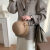 ALLFOND日本羊毛呢帽子礼帽女士秋冬百搭复古法式赫本风2023年渔夫帽 卡其色 55-60cm(可调节)