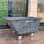 400L550L塑料环卫保洁清运车移动垃圾桶垃圾车手推车户外带盖带轮 灰色400L