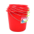加厚塑料水桶大号保洁清洁桶多规格家用圆形手提抗摔红水桶学生桶 小号红水桶【2个带盖加厚直径33】