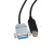 USB转DB15 15孔 流量计连PC RS485串口通讯线 黑色 FT232RL芯片 1.8m
