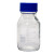 【一个】蓝盖瓶试剂瓶 50 100 250 500 1000ml透明玻璃丝口瓶 棕 棕色50ml