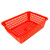 冠峰GF 8号筛(555*405*170mm)红色 塑料方筛长方形厨房洗菜沥水菜篮方筛子塑料筐配货篮子GF-45