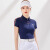 法劳格（VANCROUG）轻奢高尔夫短袖t恤女士球装速干透气上衣运动半身裙 白色上衣 S