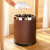 急 垃圾桶创意圾简约现代办公厨房卫生间厕所酒店 10L银圈-黑色烤漆(加厚款1.5KG)