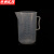 京洲实邦 实验室刻度量杯大容量塑料烧杯【2000ml带柄/20个】ZJ-2836
