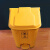 加厚黄色脚踏垃圾桶废物桶诊所医院灰色15L100L120升 40升生活灰色脚踏款