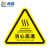畅镭 PVC三角形安全标识牌 当心高温警示贴 注意安全标识牌 5*5cm【10个/包】 SJXA13