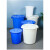 大号圆形垃圾桶户外环卫工业加厚垃圾桶商用食堂厨房专用垃圾桶 65升桶(带盖)蓝色