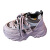 狮王足 春夏显脚小的女鞋8公分高跟球鞋厚底防水台运动鞋透气网布旅游鞋 紫色 34