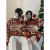 乔骏晟[两件装]情侣装红色毛衣男冬季上衣服美拉德圣诞针织衫外套女 红色红色毛衣(两件装) S7590斤