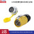 防水航空接头LP-20黄色单孔螺纹公头母座2-12芯防水连接器16A LP20型2芯单孔母座(黄色)