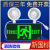 路崎椭圆塑料平镜双头灯消防应急新国标led应急照明安全出口疏散停电 磨砂款安全出口-单面