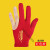 台球手套球房台球公用手套台球三指手套可定制logo 美洲豹普通款红色