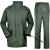 分体绿雨衣橄榄绿抢险救援户外保安徒步雨衣 单位绿雨衣有口袋 L
