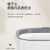 厨房垃圾桶简约家用客厅创意垃圾篓无盖压圈卫生间厕所塑料纸篓 小号白