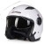捷凯-512男女通用摩托车电动车头盔3/4双镜片安全头盔原厂 白色 M