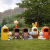 户外动物垃圾桶可爱卡通创意分类摆件景区幼儿园果皮箱玻璃钢雕塑 长颈鹿树桩双垃圾桶