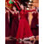 蔻线古典舞舞蹈服套装女金晨2024舞蹈晚会艺考古典双层大摆裙红色速发 红色连裆上衣（金晨） S 80-95斤