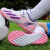 好布巴特（haobubate）足球鞋儿童女 碎钉青少年小学生比赛训练TF小童运动鞋 白粉色 33