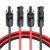 太阳能光伏电缆1.5/2.5/4/6MM2平方线太阳能光伏板连接线带双MC4 2.5平方红黑各20米+MC4双头