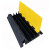 线槽减速带橡胶PVC压线板电线保护槽室内户外舞台地面过线槽 规格：1000*250*50mm(小二线)