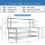 不锈钢货架厨房冷柜冰柜台上架工作台台面立架货架操作台上置物架 加厚长90宽30高60二层层距可调