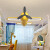 润华年儿童房灯男孩卧室房间幼儿园灯具护眼创意个性卡通飞机灯吊灯 黄色小号46cm白光