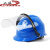 电力职业安全帽电工国标国家电网施工带透明面罩全脸防护印字头盔 蓝色+面屏