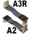 ADT标准型HDMI2.0公对公延长线 支持2K/144hz 4K/60Hz 弯头扁平线 A2-A3R 200cm