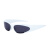 复古美式B家墨镜弧形窄框凹造型太阳镜UV400紫外线骑行眼镜 C2实白灰片