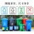 大号平口垃圾分类垃圾袋一次性可降解加大社区物业四色厨余塑料 灰色其他垃圾80X9050只