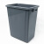 海斯迪克 HK-368 长方形垃圾桶 环保翻盖可定制上海分类垃圾桶 20L无盖 灰色