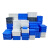 零件盒周转箱收纳盒物料盒五金工具盒配件箱塑料盒长方形带盖胶框 7号蓝【300*200*85】MM (加厚加粗款)