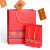 冰禹 红色手提纸袋 中国风新年节日婚庆礼物袋包装袋 (横款)24*10*17cm/5只 BYH-337