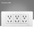 汉顿个性创意插座面板北欧C3面板工装家装墙壁电源插座 白色五孔USB插座 