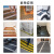 钢米 防滑磨砂楼梯台阶耐磨地板防水PVC警示胶带 黑/黄斜纹 5cm*5米 5卷装