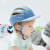防摔神器宝宝护头婴儿学步走路夏透气安全帽套儿童小孩防撞护头脑帽 天蓝色1代透气带可拆帽檐-