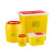 方形一次性推盖针筒盒垃圾桶医院诊所圆形利器盒 黄色 圆1L:200个1箱