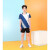 yy训练用 定制团购比赛训练羽毛球服男女童yy短袖乒乓服饰工作 白蓝色套装不分男女童 XS